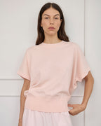 Lucy Knit Tee - Baby Pink