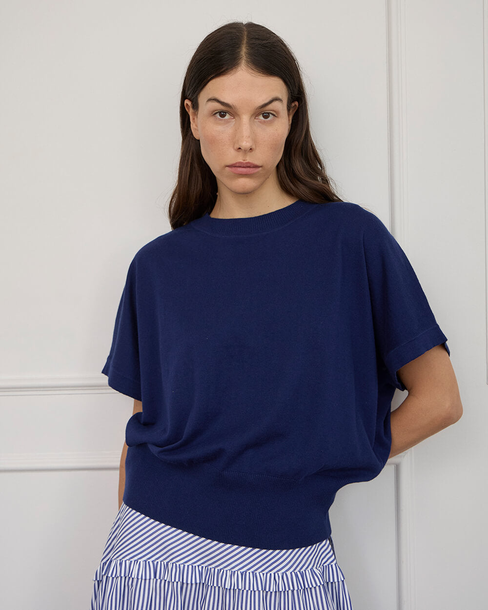Lucy Knit Tee - Royal Blue