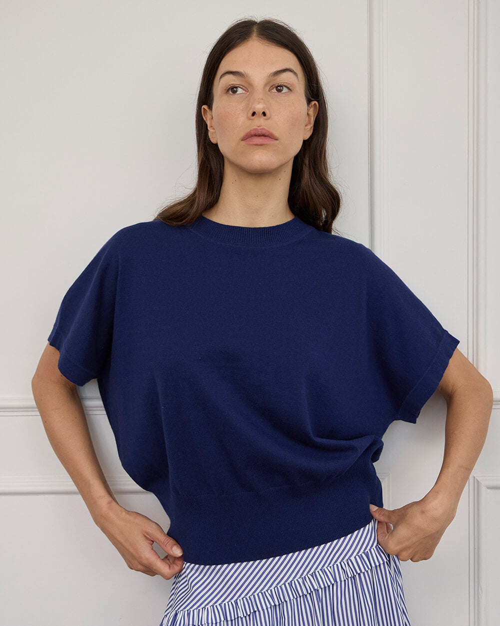 Lucy Knit Tee - Royal Blue