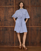 Mabel Dress - Stripe Cotton