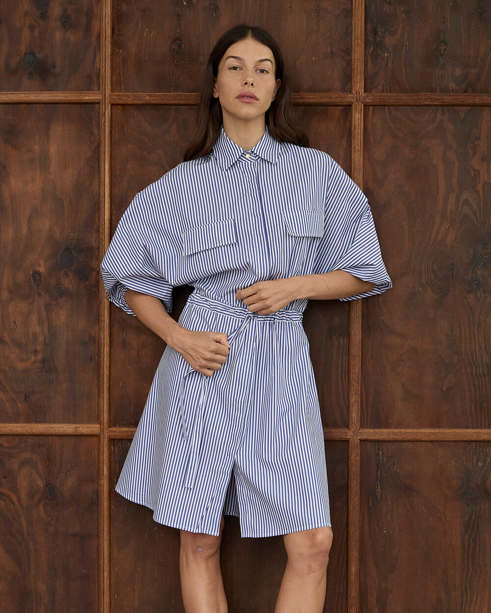 Mabel Dress - Stripe Cotton