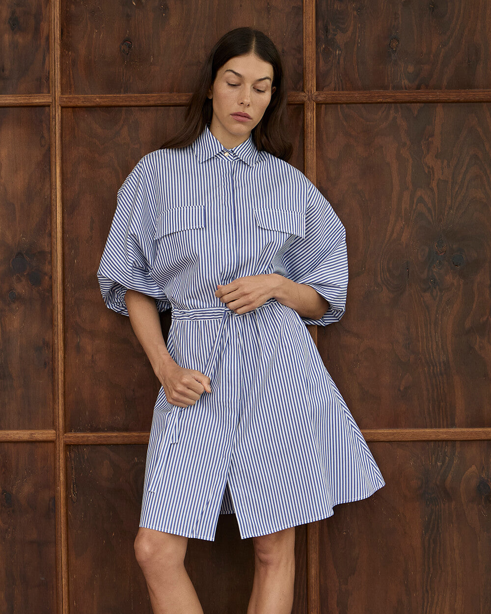 Mabel Dress - Stripe Cotton