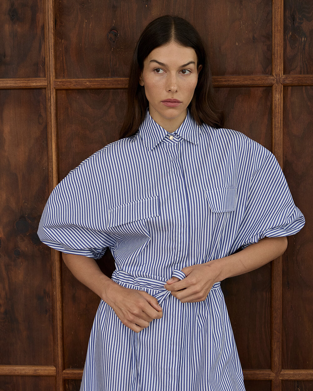 Mabel Dress - Stripe Cotton