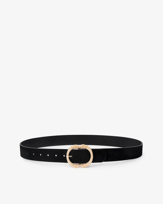 Maddie Belt - Black Suede