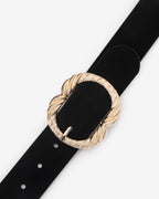 Maddie Belt - Black Suede