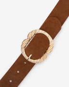 Maddie Belt - Tan Suede