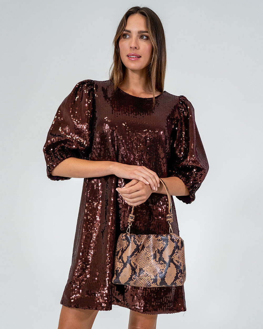 Martha Bag - Caramel Python - Arlington Milne