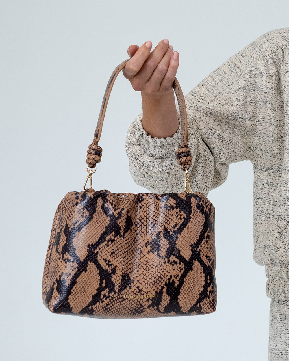 Martha Bag - Caramel Python - Arlington Milne