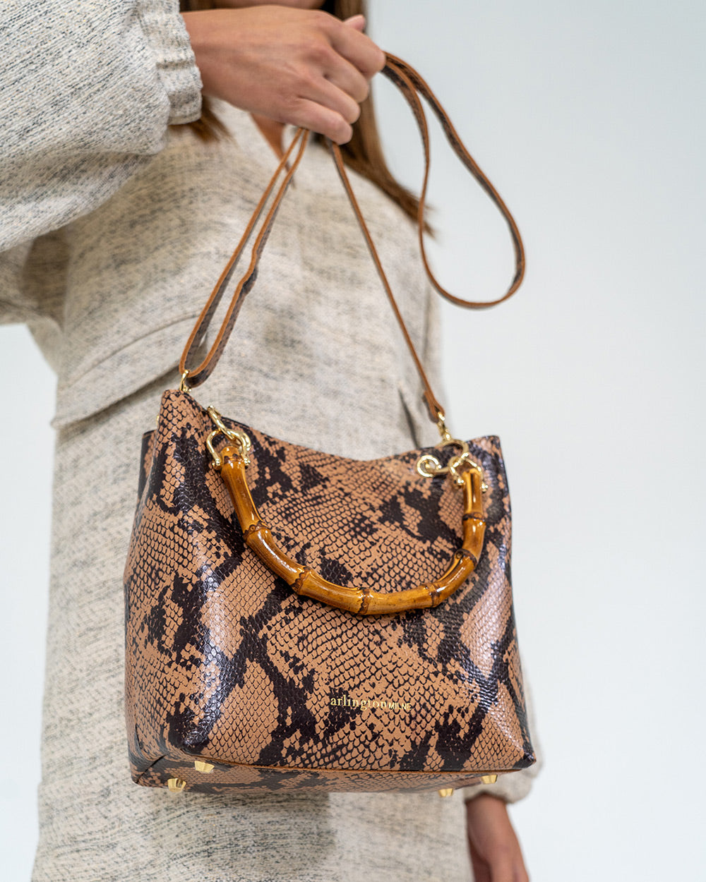 Maya Tote - Caramel Python