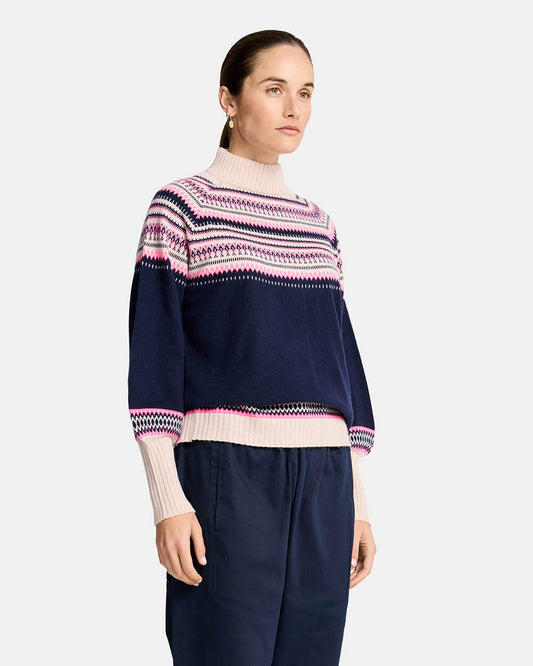 Miriam Knit - Navy Snowflake