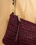 Molly Crossbody - Burgundy Weave - Arlington Milne