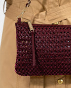 Molly Crossbody - Burgundy Weave - Arlington Milne