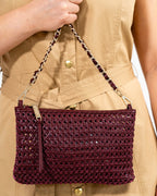 Molly Crossbody - Burgundy Weave - Arlington Milne
