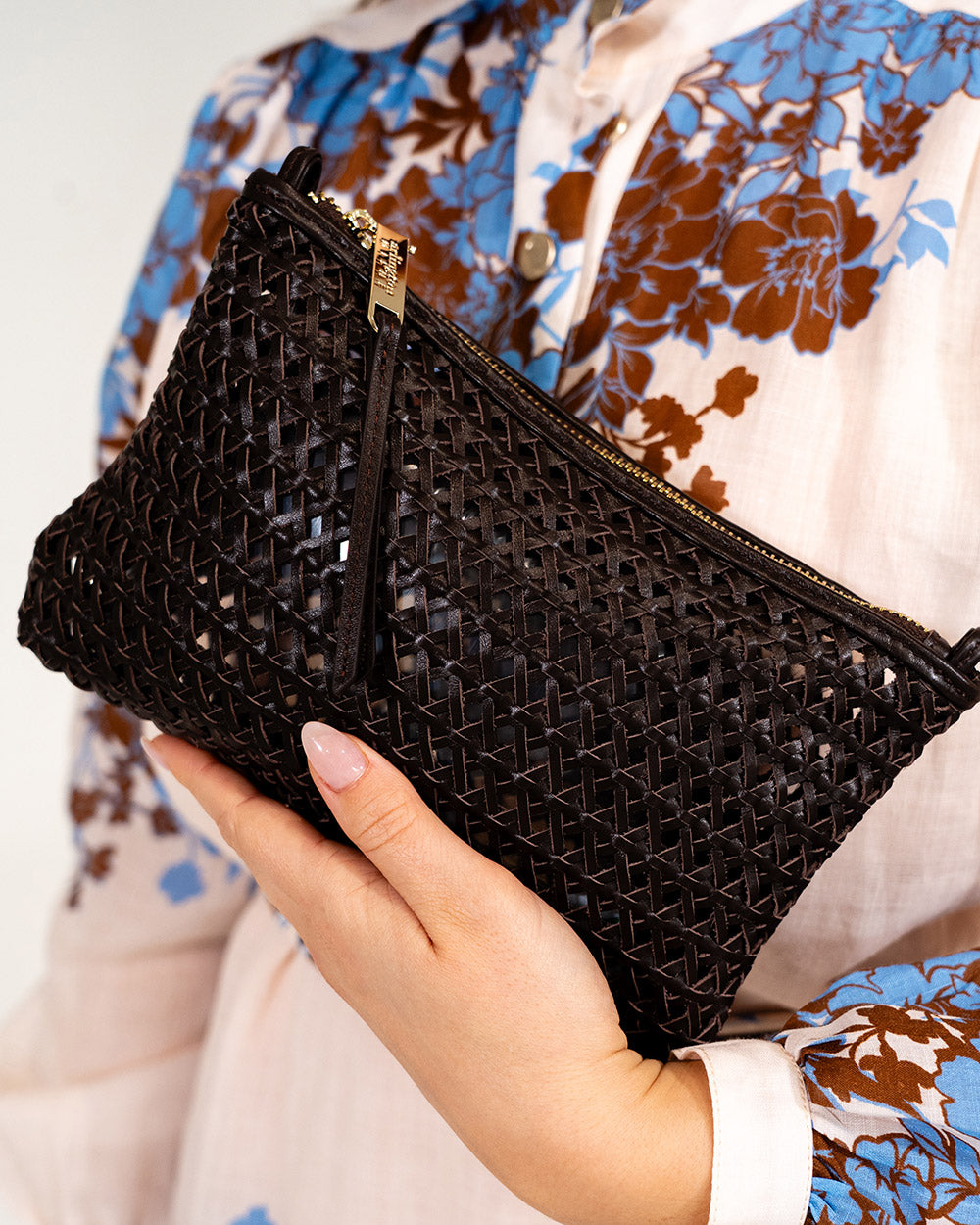 Molly Crossbody - Chocolate Weave - Arlington Milne