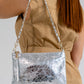 Molly Crossbody - Silver Crinkle