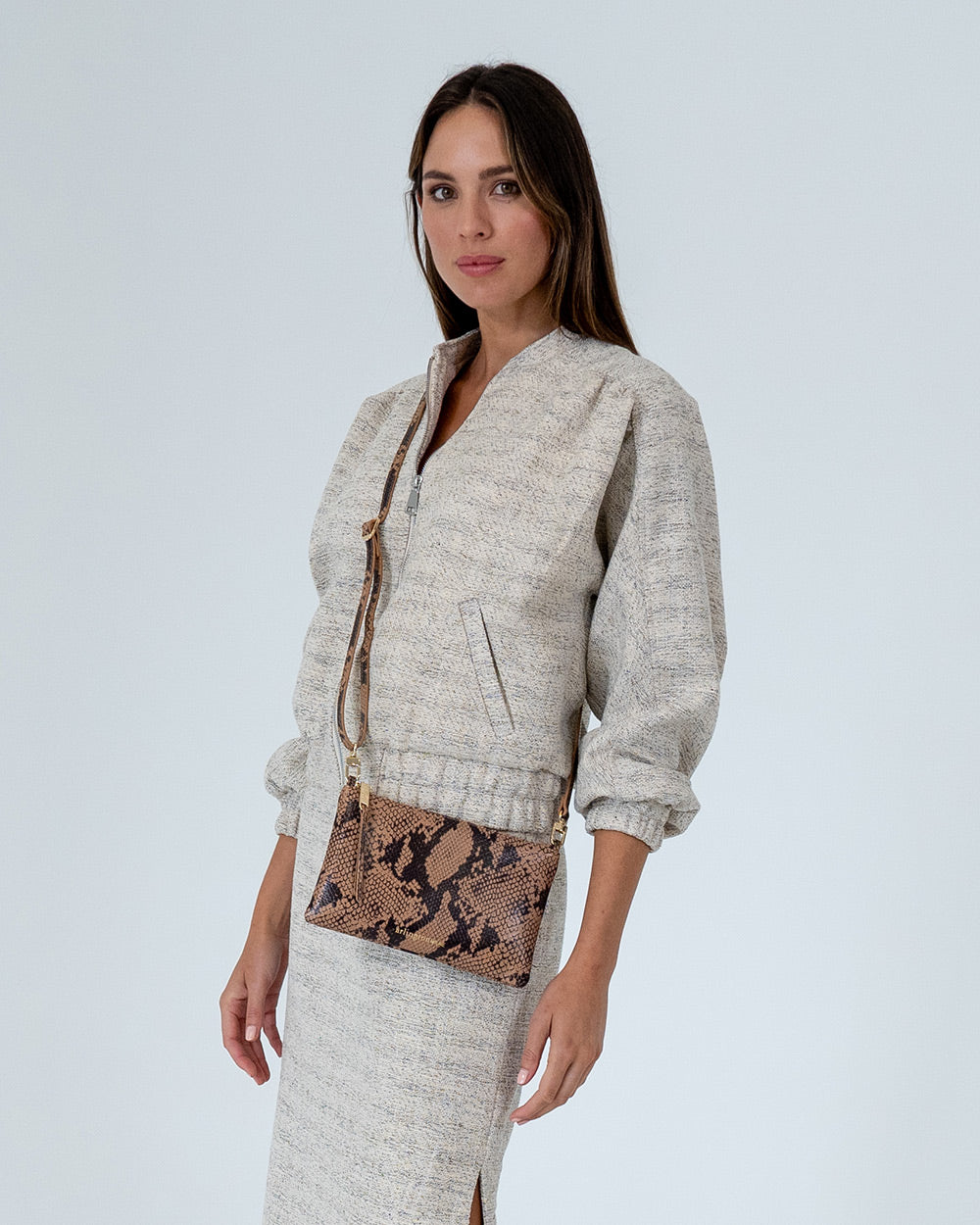 Molly Crossbody - Caramel Python