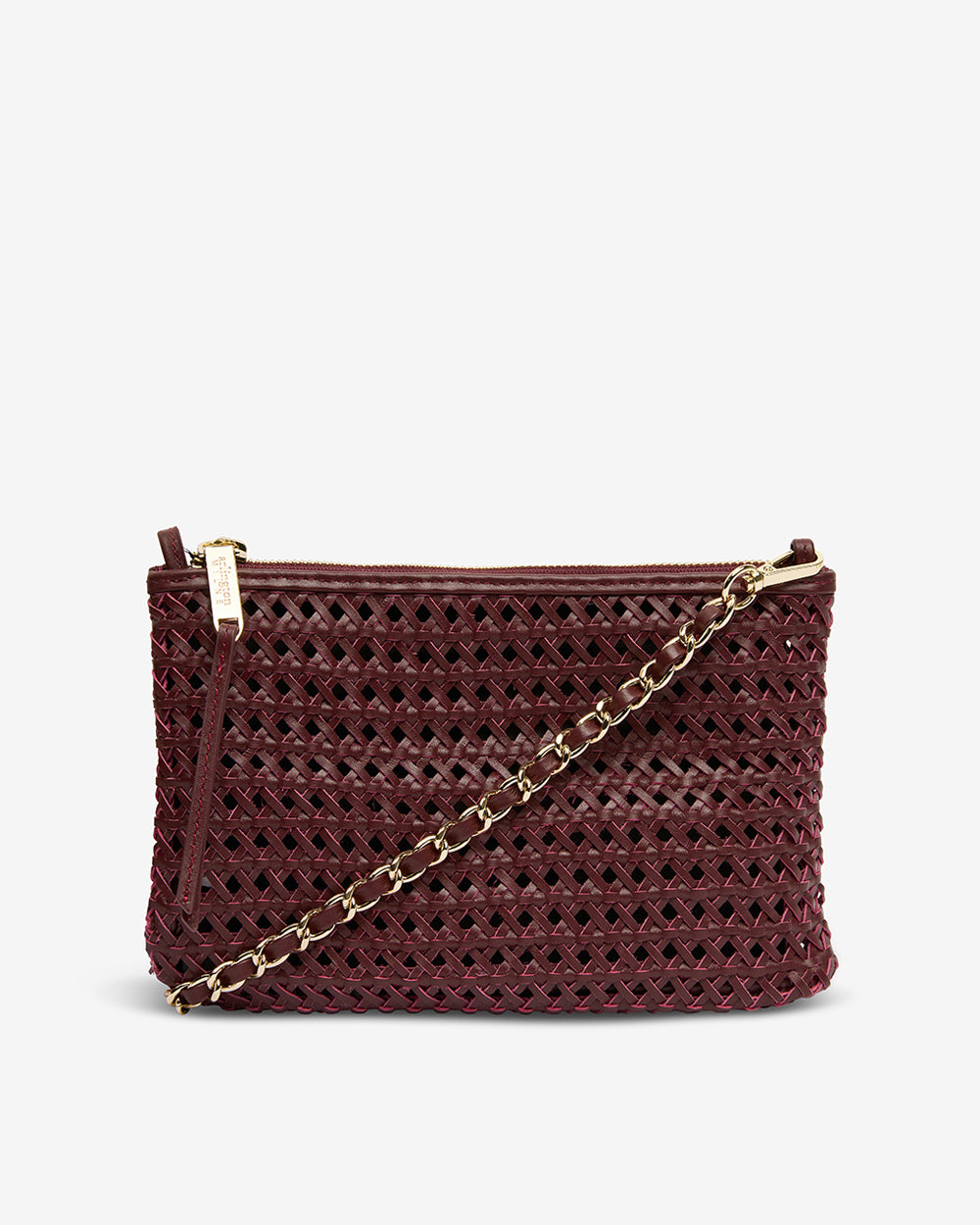 Molly Crossbody - Burgundy Weave - Arlington Milne