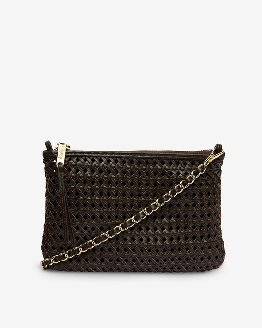 Molly Crossbody - Chocolate Weave