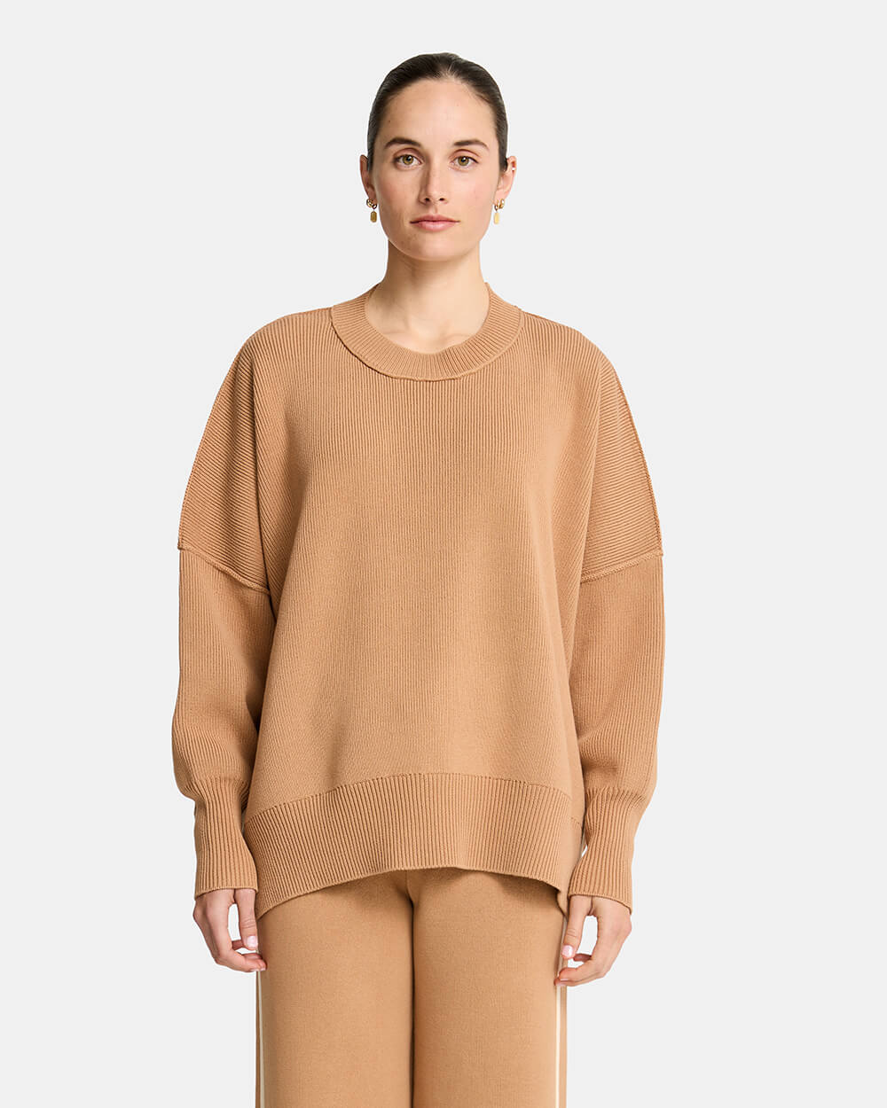 Natasha Sweat Top - Camel
