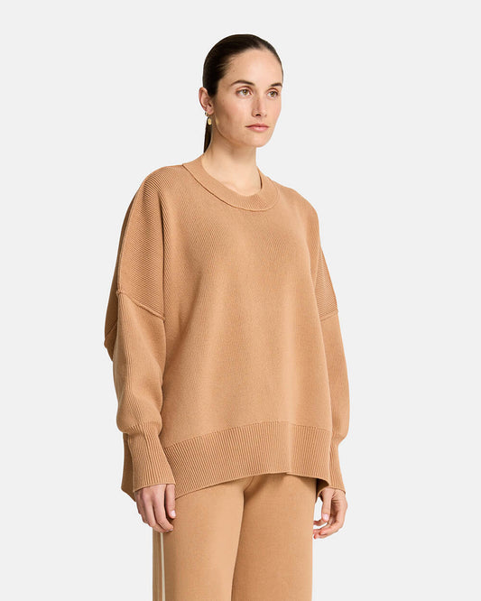 Natasha Sweat Top - Camel