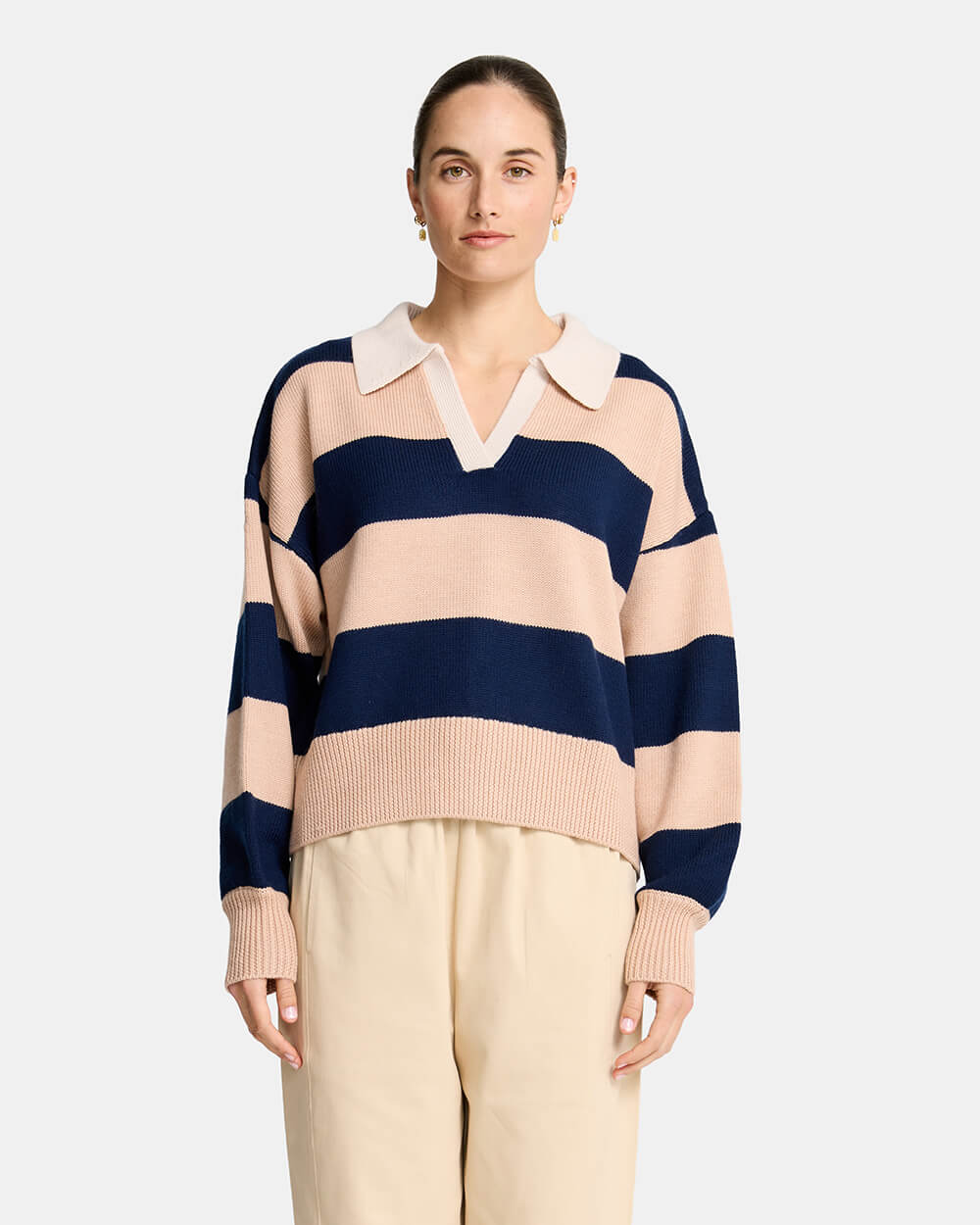 Nicole Sweater - Navy/Blush