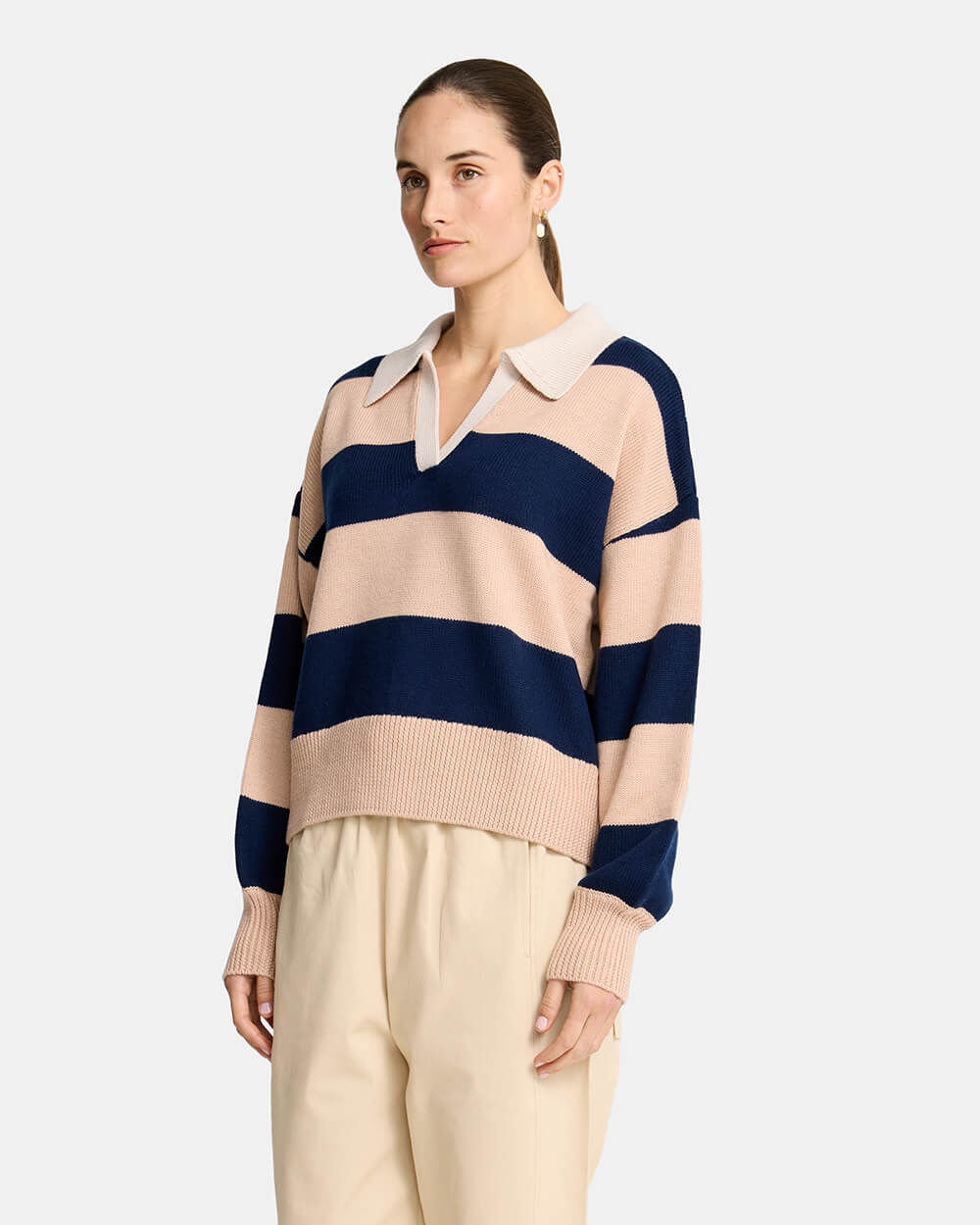 Nicole Sweater - Navy/Blush