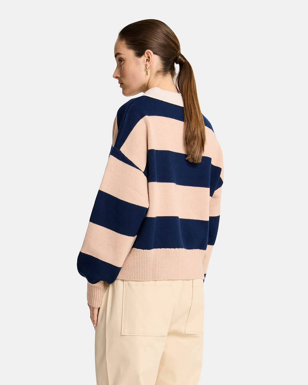 Nicole Sweater - Navy/Blush