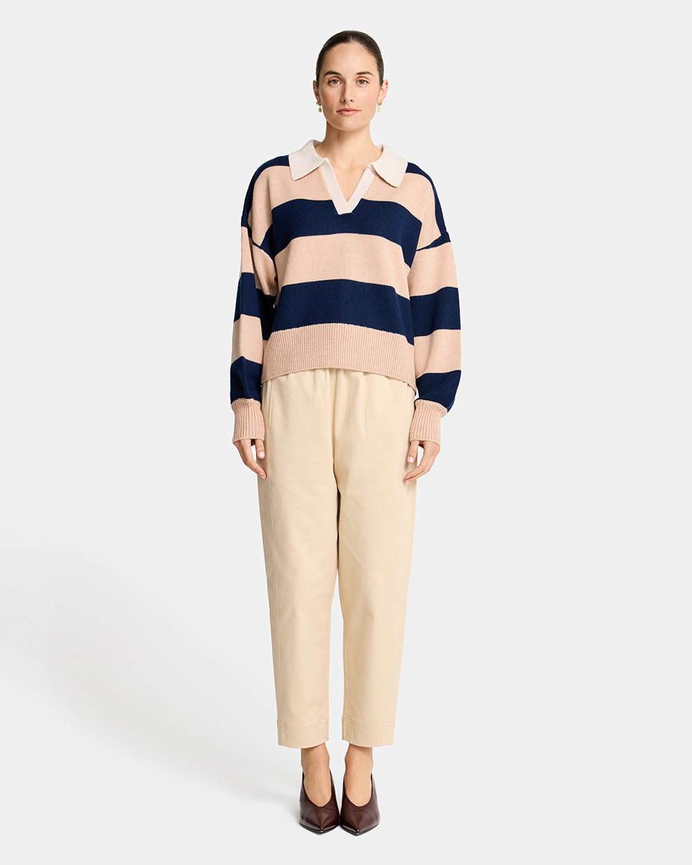 Nicole Sweater - Navy/Blush