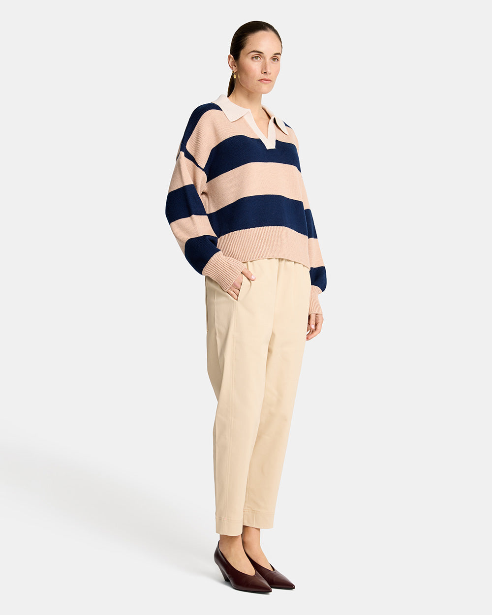 Nicole Sweater - Navy/Blush