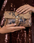 Paige Wallet - Caramel Python - Arlington Milne