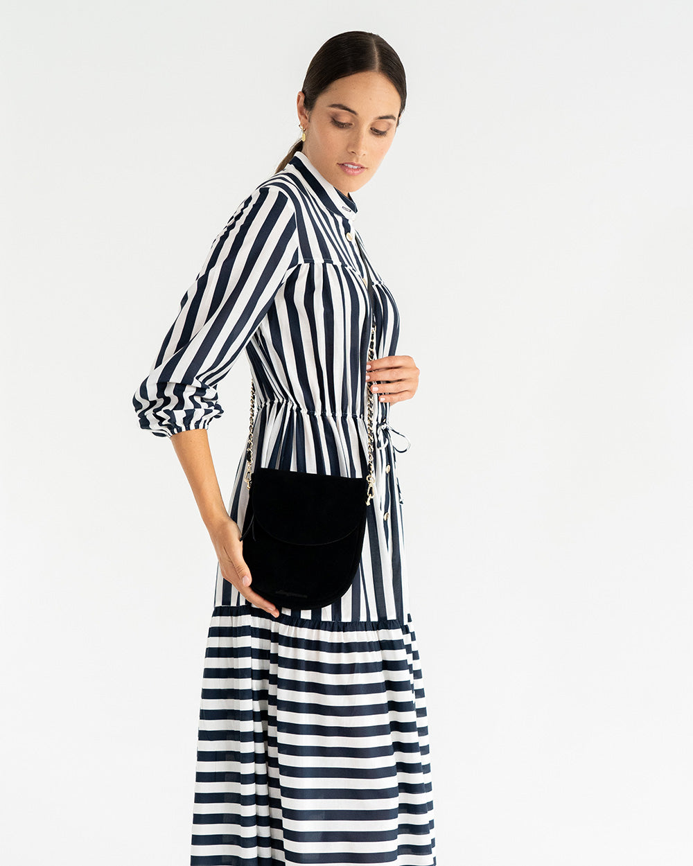 Phoebe Pouch - Black Suede - Arlington Milne