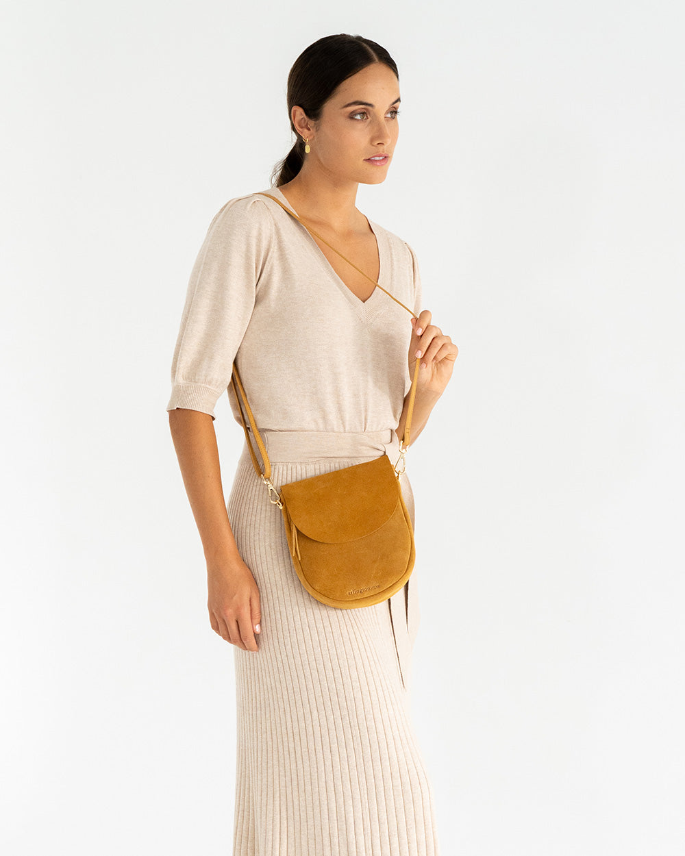 Phoebe Pouch - Toffee Suede - Arlington Milne