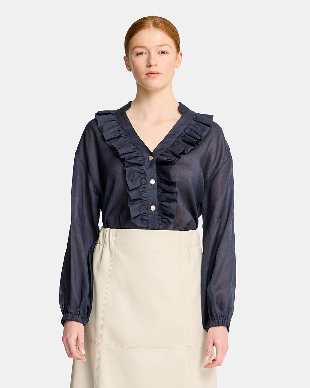 Riva Blouse - Navy