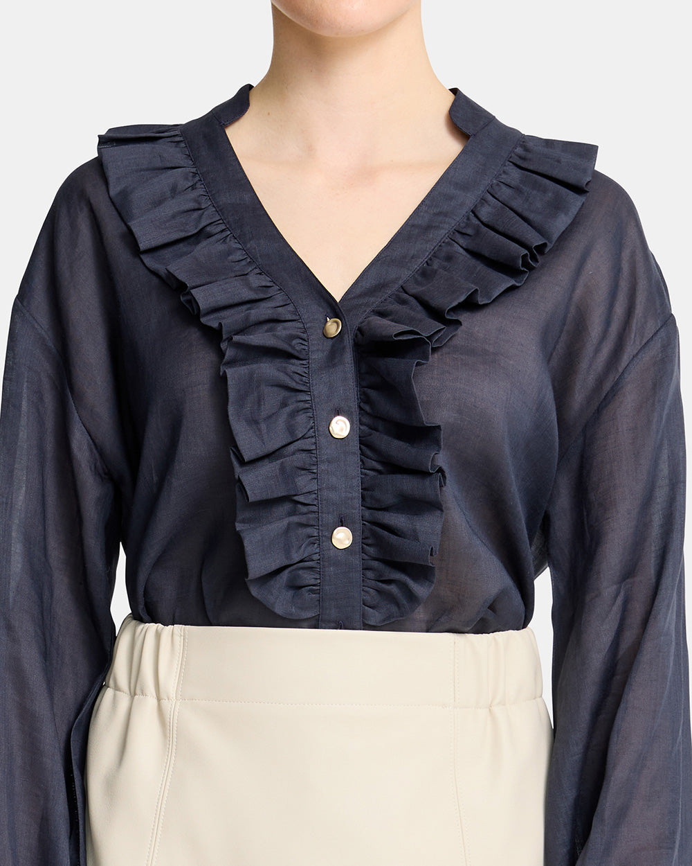 Riva Blouse - Navy