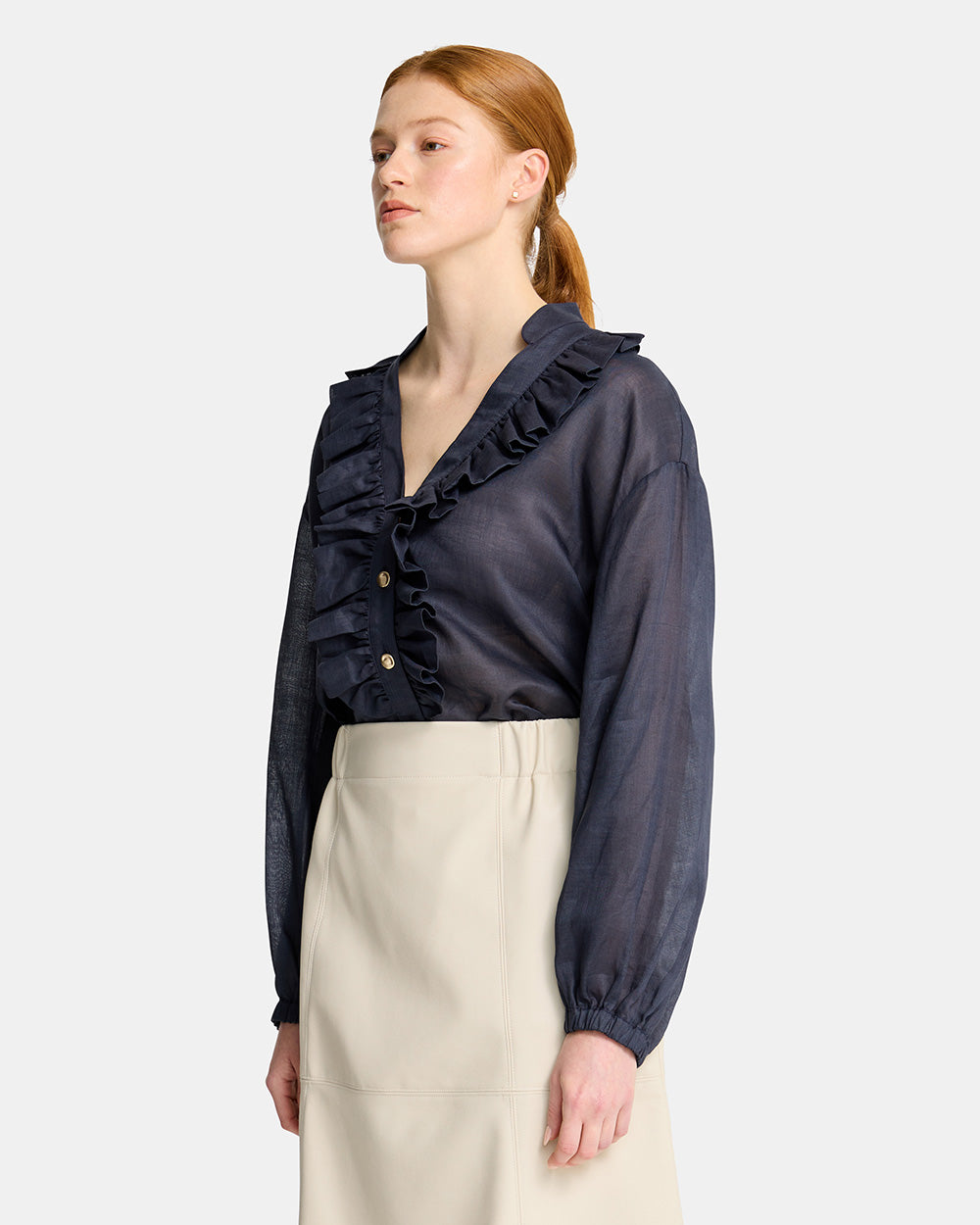 Riva Blouse - Navy