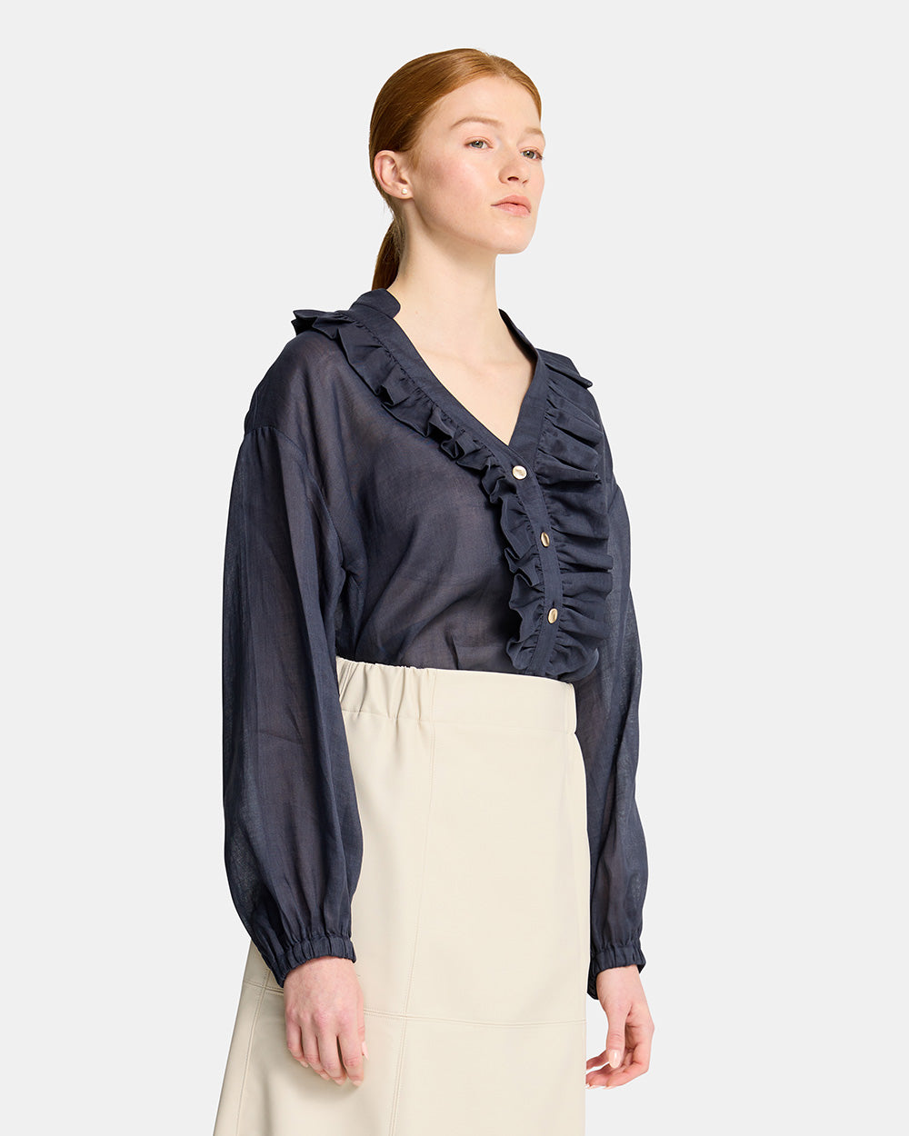 Riva Blouse - Navy