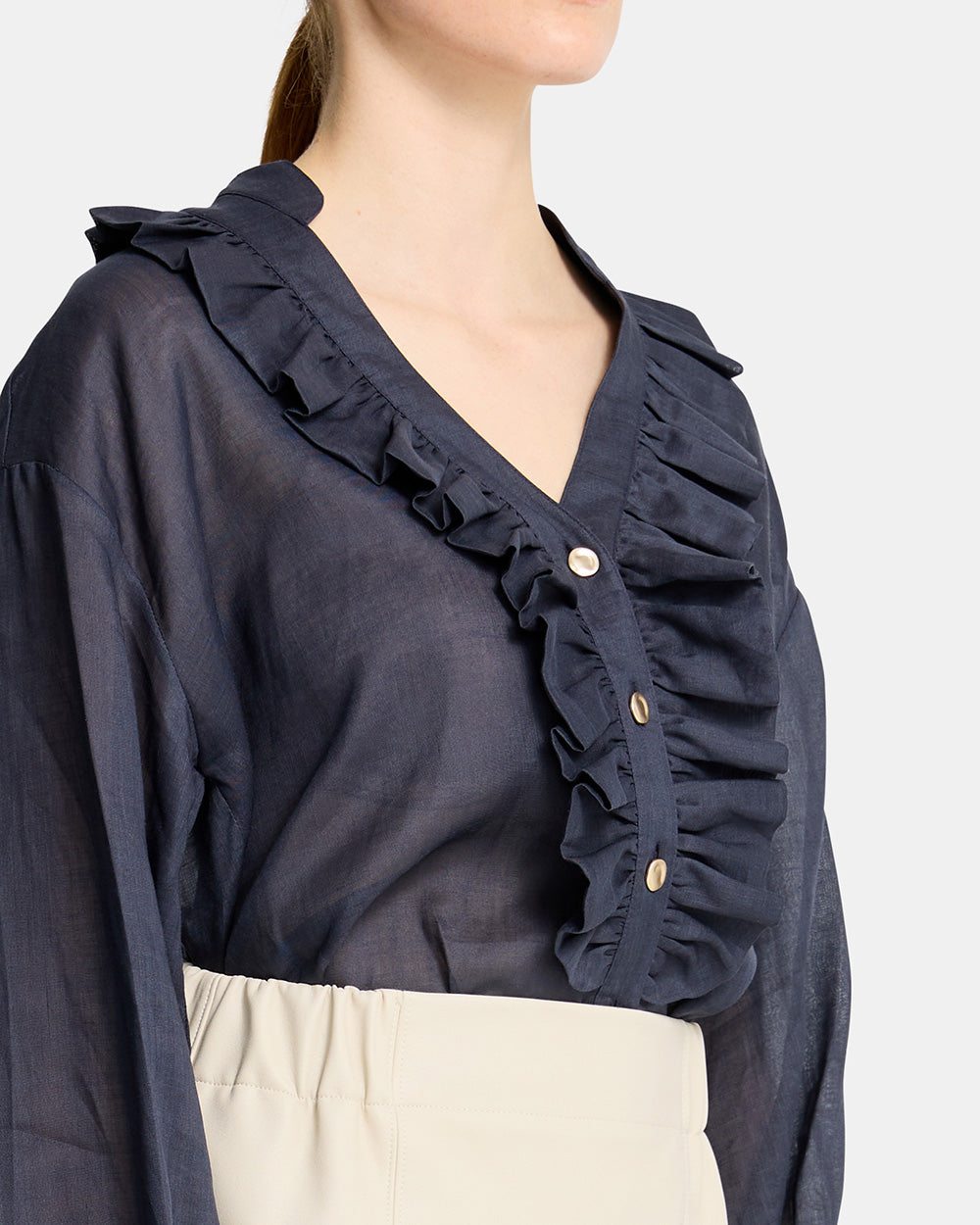 Riva Blouse - Navy