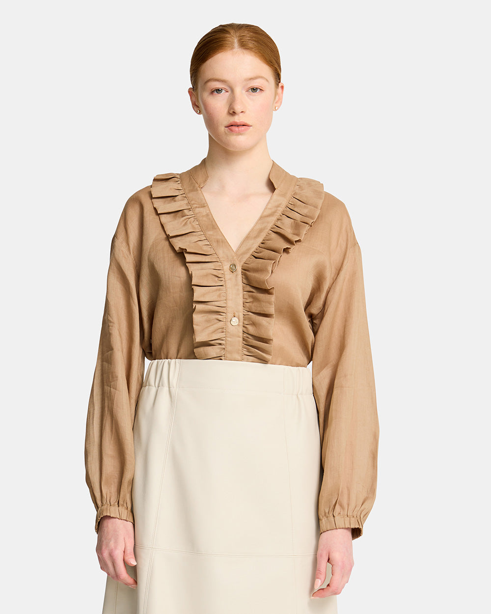 Riva Blouse - Taupe