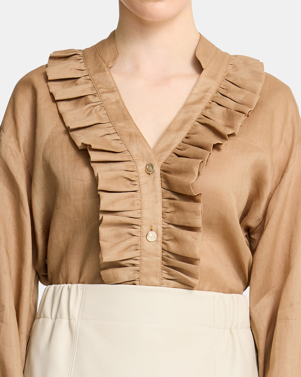 Riva Blouse - Taupe