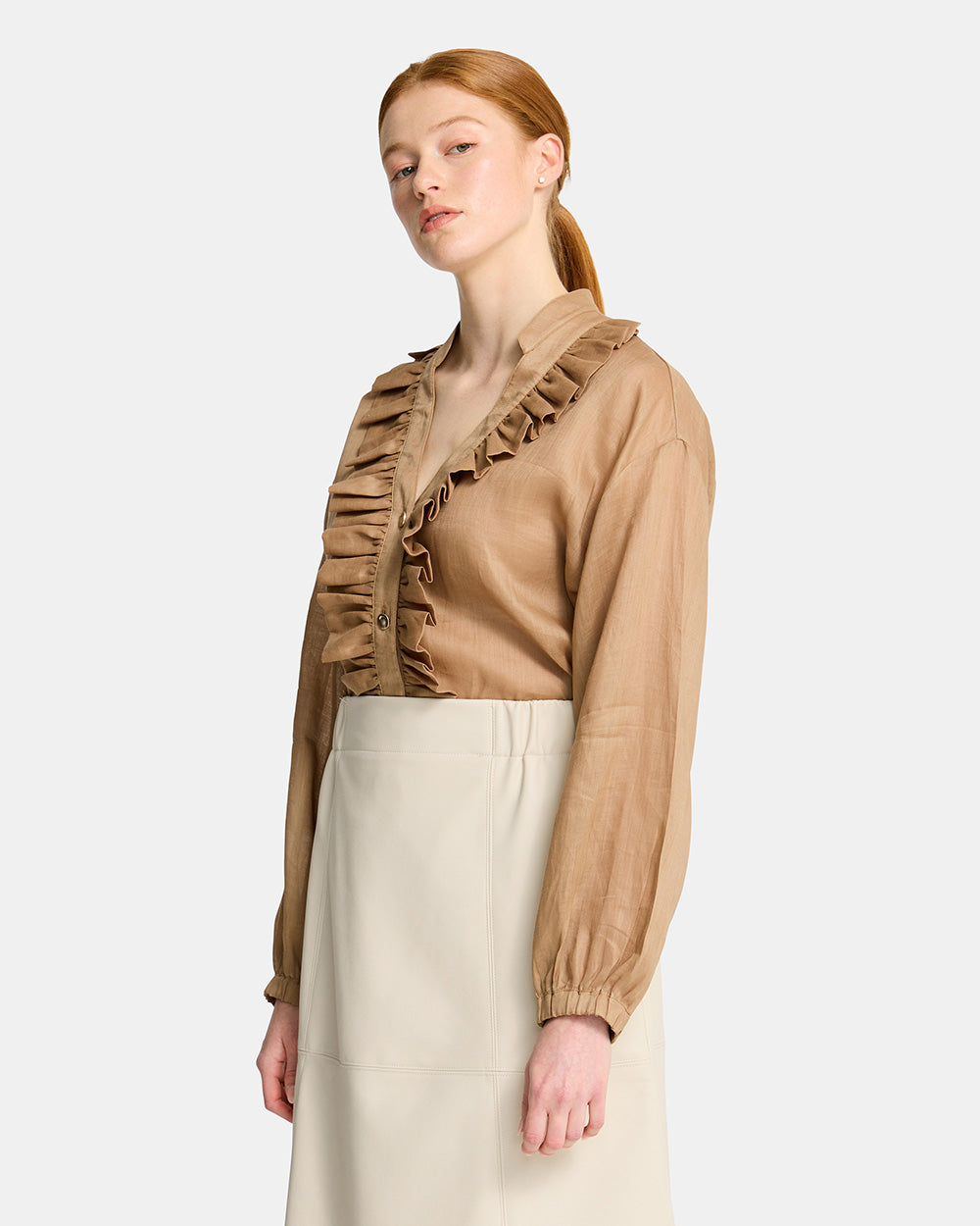 Riva Blouse - Taupe