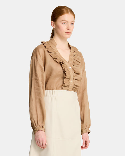 Riva Blouse - Taupe