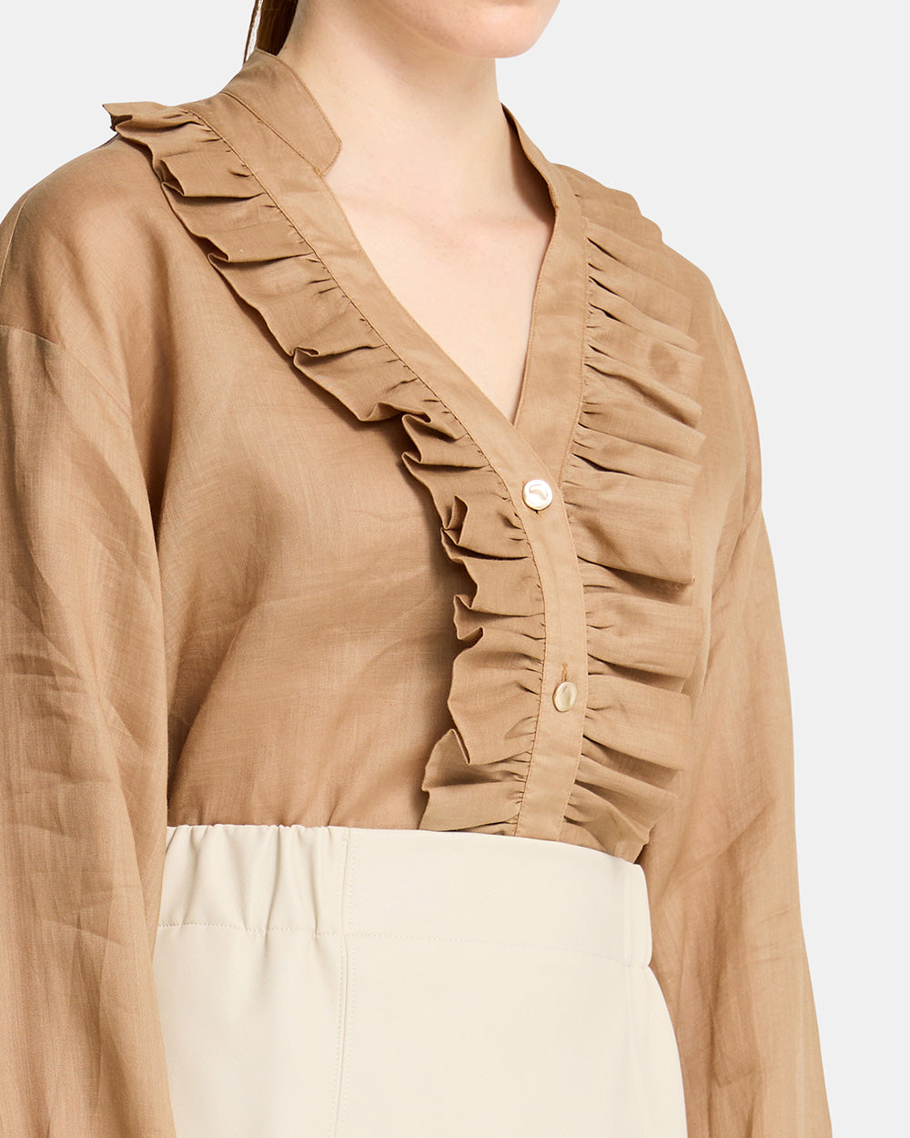 Riva Blouse - Taupe