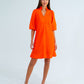 River Mini Dress - Tangerine