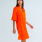 River Mini Dress - Tangerine