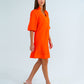 River Mini Dress - Tangerine