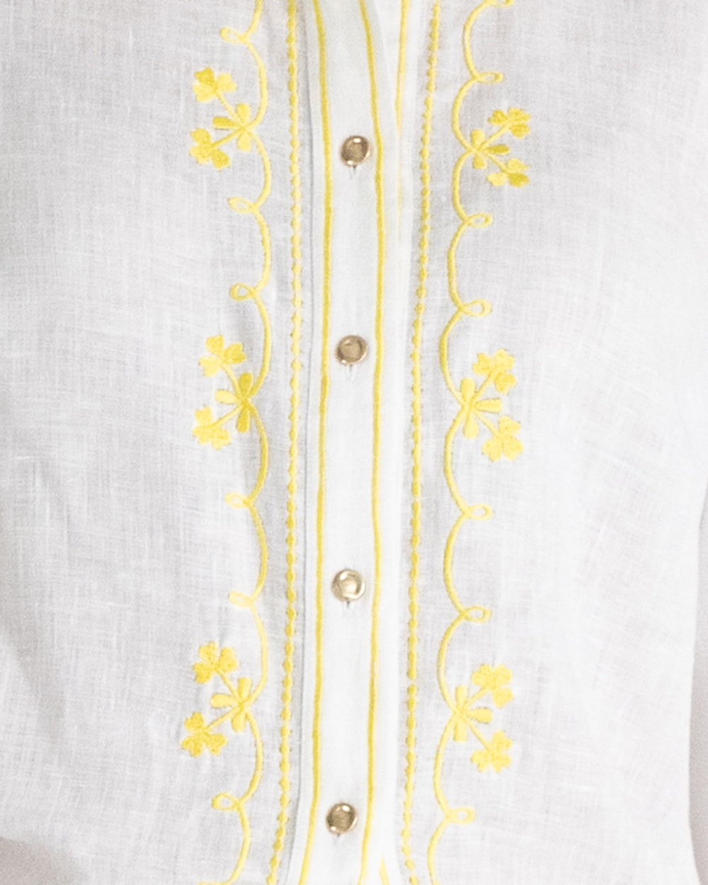 Rosa Blouse - Neon Yellow Embroidery