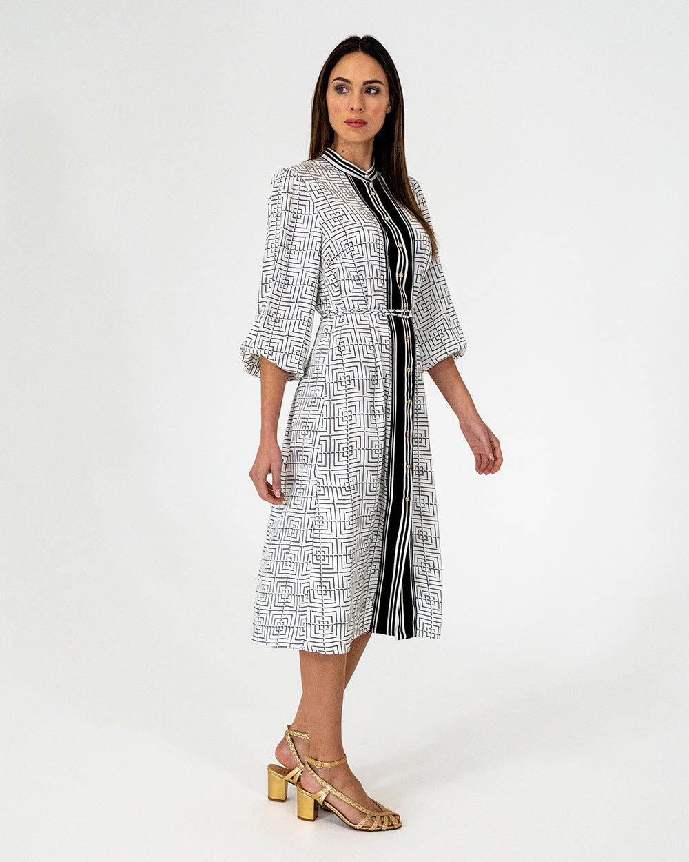 Rosa Dress - Geo Grid