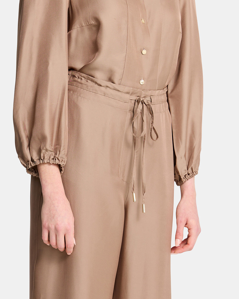 Rosa Wide Leg Pant - Taupe