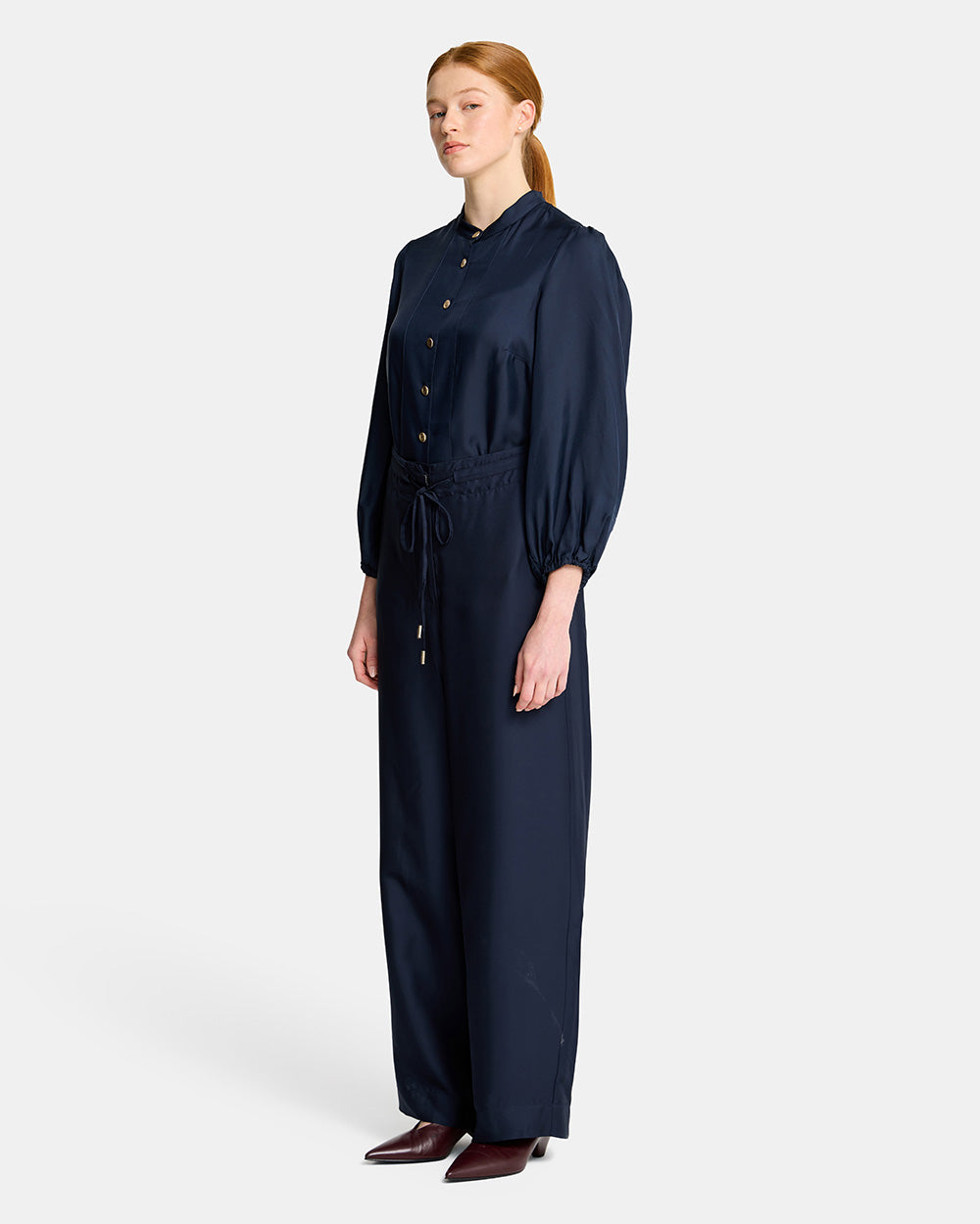 Rosa Wide Leg Pant - Navy