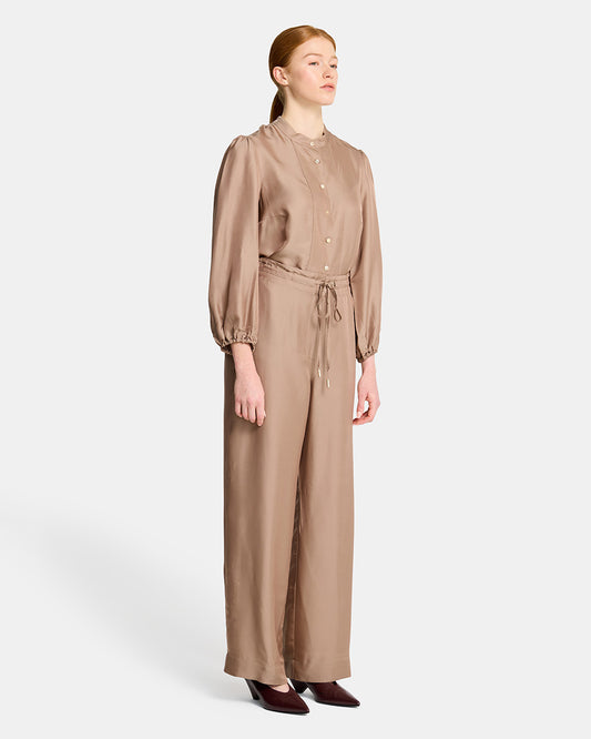 Rosa Wide Leg Pant - Taupe